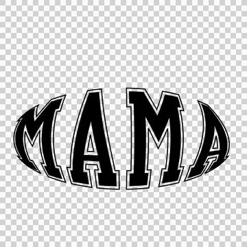 Mama Text In Oval Frame Stock Illustration