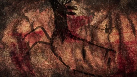 Mamal and a bird Stock Footage 71108397