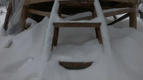 Mamay snowfall 2 (timelapse) Video stock 82349017