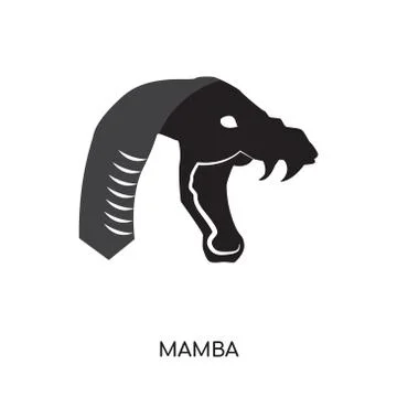 Mamba logo isolated on white background for your web, mobile and app design 库存插图