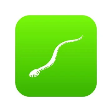 Mamba snake icon green Stock Illustration