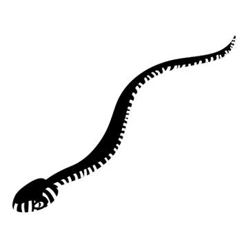 Mamba snake icon, simple style Illustrazione stock