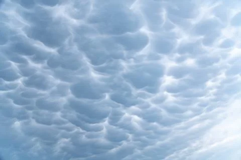 Mammatus cloud pattern with soft rounded formations Photos