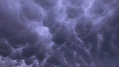 Mammatus Clouds Video stock 307247520