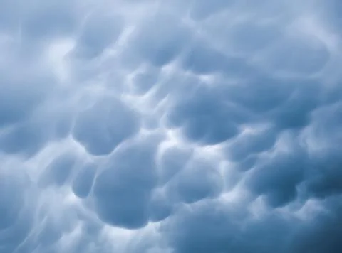 Mammatus clouds Foto stock