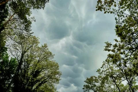 Mammatus Clouds. Stock Photos