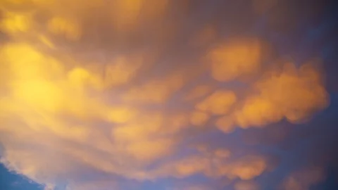 Mammatus Clouds at Sunset Timelapse 库存影片 98501214