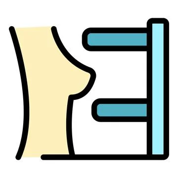Mammogram icon vector flat Illustrazione stock
