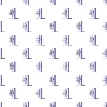 Mammogram machine repeating seamless pattern for breast cancer screening Stock Illustration