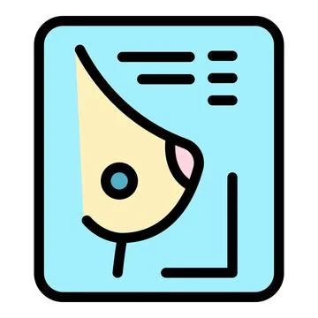 Mammography icon vector flat Stock Illustration