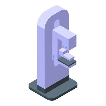 Mammography machine digital icon, isometric style Illustrazione stock