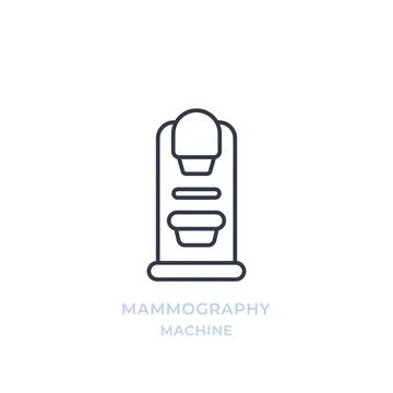 Mammography machine line icon Stock Illustration