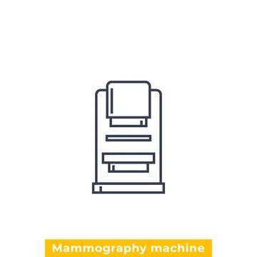Mammography machine, line vector icon Stock Illustration