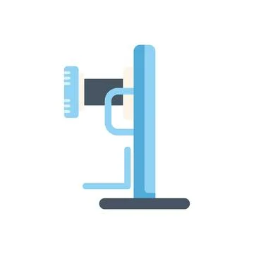 Mammography machine taking x ray for breast cancer screening Stock Illustration