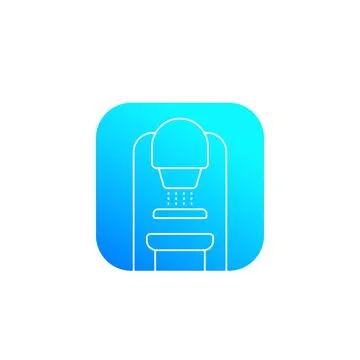 Mammography machine vector icon, linear Stock Illustration