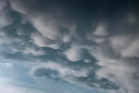 Mammoth clouds bad weather dramatic cloud atmosphere thunderclouds near Grainau Stock Photos