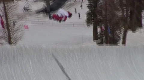 Mammoth half pipe Stock Footage 1020040