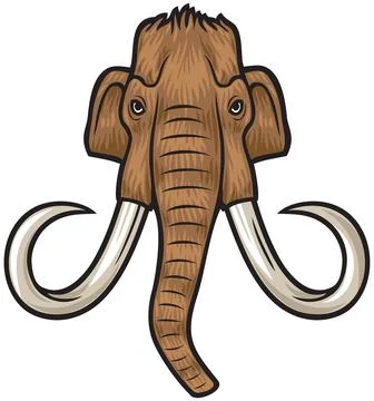 Mammoth head Stock Illustration