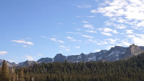 Mammoth lakes mountain with clouds Stock Footage 92503437