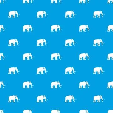 Mammoth pattern vector seamless blue Illustrazione stock