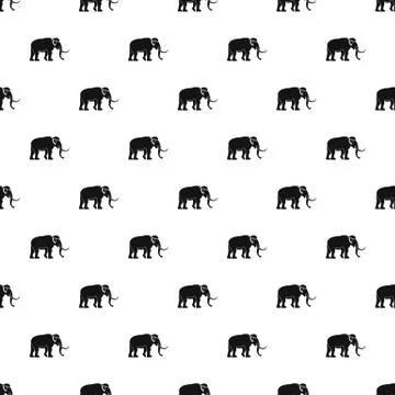 Mammoth pattern vector seamless Illustrazione stock