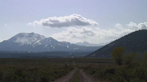 Mammoth plain and mountains Stock Footage 1019994