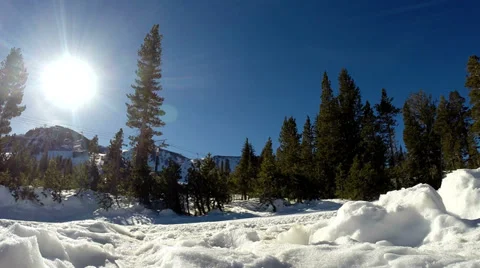 Mammoth Ski slope Stock Footage 33795270