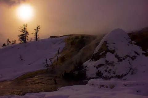 Mammoth Terrace Stock Photos