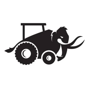Mammoth tractor file vector object logo Stock Illustration