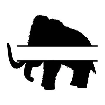 Mamont monogram, Vector, Frame. T-shirt ornament. Template for printing Stock Illustration