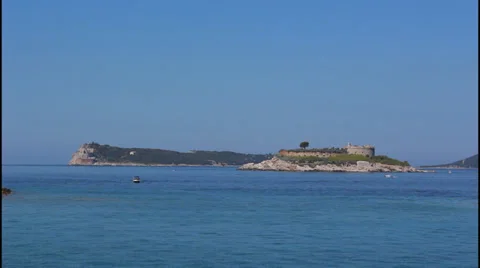 Mamula island, border Video stock 32401665