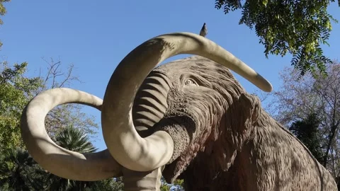 Mamut sculpture, Parc de la Ciutadella Stockbeeldmateriaal 295227578