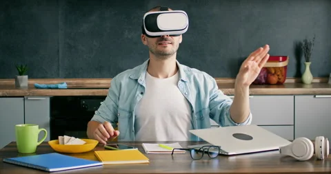 A man in 3D glasses Stock Footage 239452762