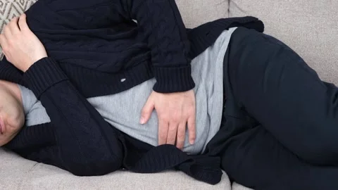 Man abdominal pain Stock Footage 264757792