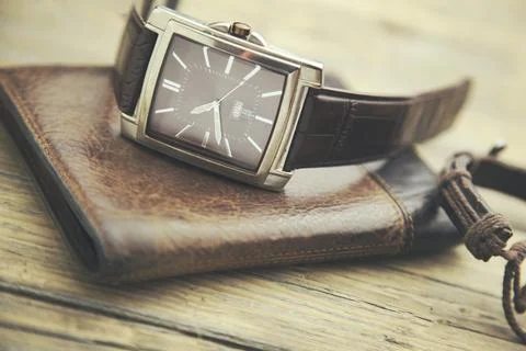 Man accessories on table Stock Photos