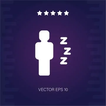 Man accomodation vector icon Stock Illustration