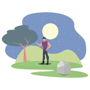 Man activity outdoor icon vector ilustration Stock Illustration
