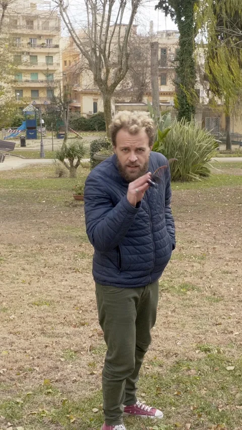 Man addressing the camera to provide information Stock Footage 289002662