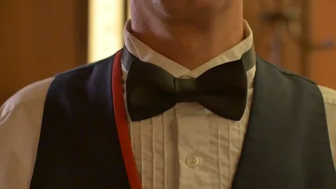 Man adjusting his tie Stock Footage 71429931