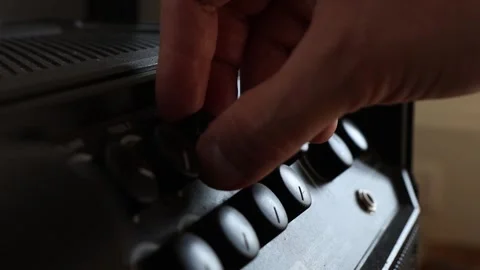Man adjusting musical equipment in studio. Stock Footage 244877879