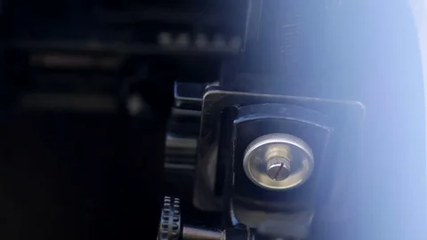 Man adjusts the retro camera close-up Stock Footage 71825269