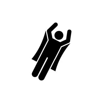 Man adventure flying icon. Element of pictogram adventure illustration Stock Illustration