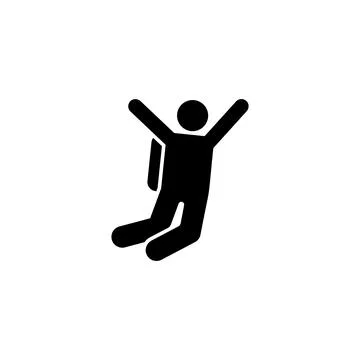 Man adventure flying icon. Element of pictogram adventure illustration Stock Illustration