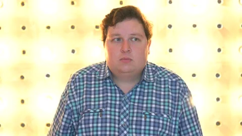 Man afraid of something Stock Footage 85974114