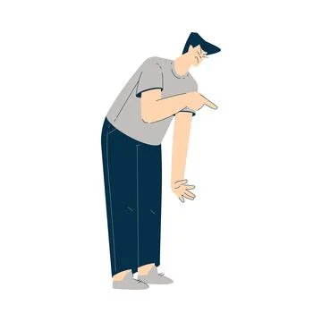Man Aggressor and Abuser Character with Violent Behavior Vector Illustration Stock Illustration