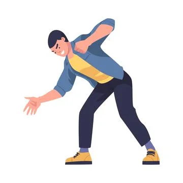 Man Aggressor with Fist Abusing and Insulting Weak Vector Illustration Stock Illustration