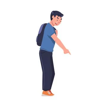 Man Aggressor Pointing Finger Abusing and Insulting Weak Vector Illustration Stock Illustration