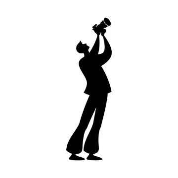 Man aiming camera upwards to capture a creative vertical photograph Stock Illustration