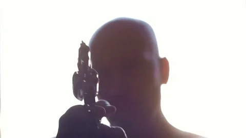 Man Aiming Gun Stock-Footage 83603631