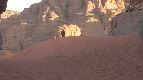 Man alone in desert Stock Footage 130740705